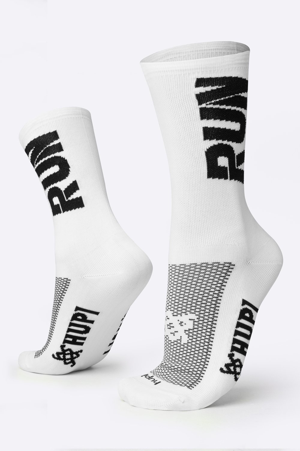 Kit 02 Pares Meia Corrida Hupi Run Tamanho 36-42 Branco e Azul