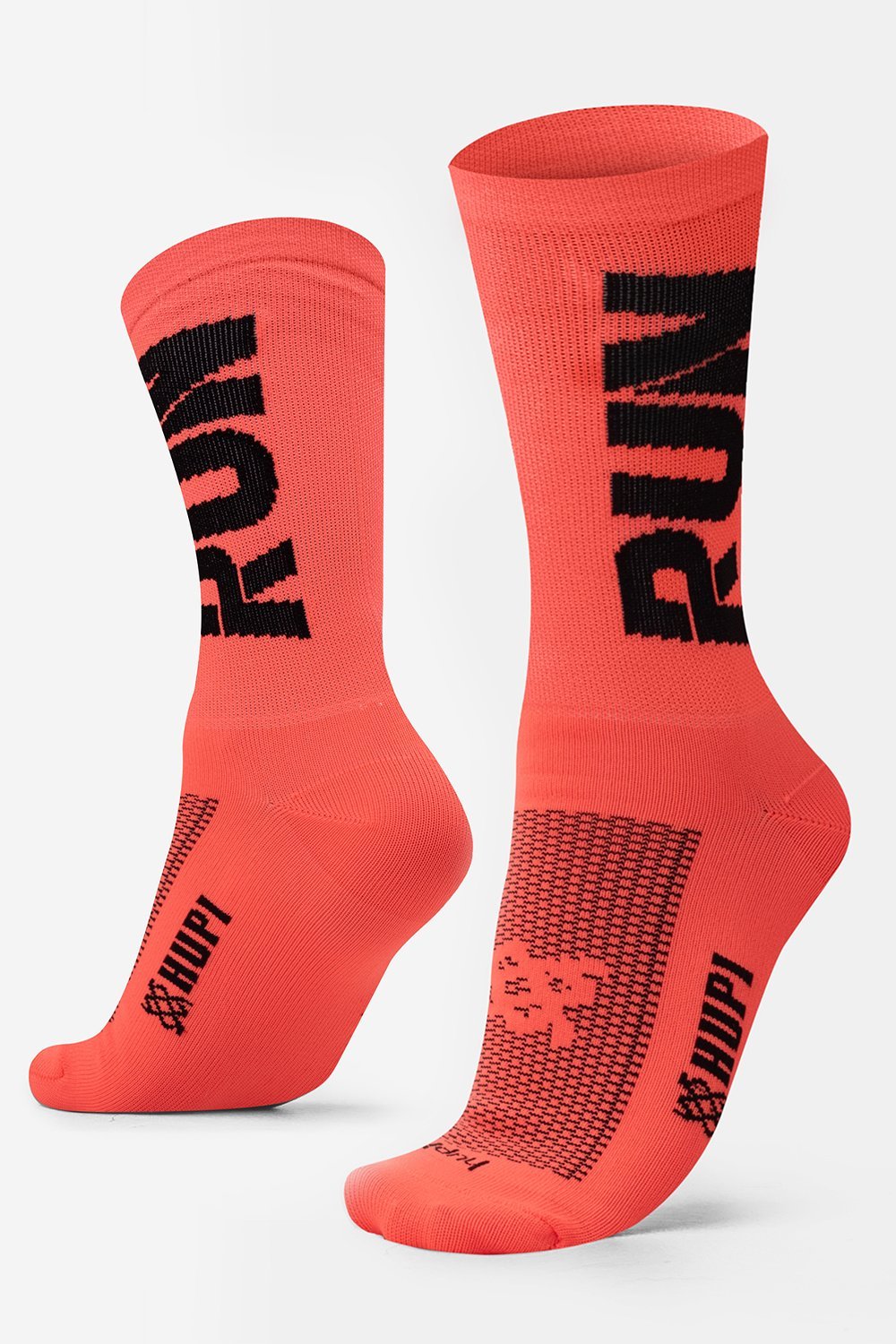 Kit 02 Pares Meia Corrida Hupi Run Tamanho 36-42 Branco e Laranja