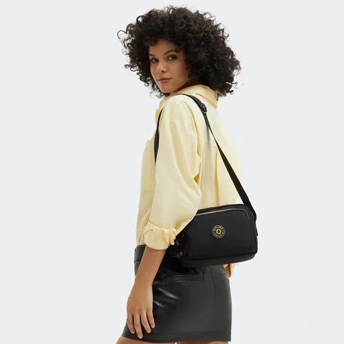 Bolsa Kipling Abanu M Zip Preto