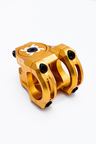 Mesa Avanço Suporte Guidão Hupi Strip 31.8mm 35mm Dourado