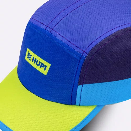 Boné para Corrida HUPI Run Fast Azul e Amarelo