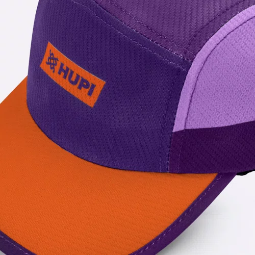 Boné para Corrida HUPI Run Fast Roxo e Laranja