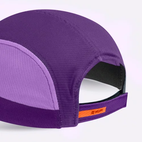 Boné para Corrida HUPI Run Fast Roxo e Laranja