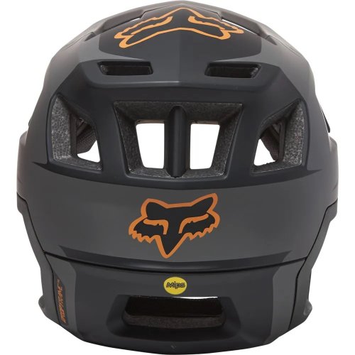 Capacete Fox Bike Dropframe Pro Sideswipe Preto/Dourado Mips