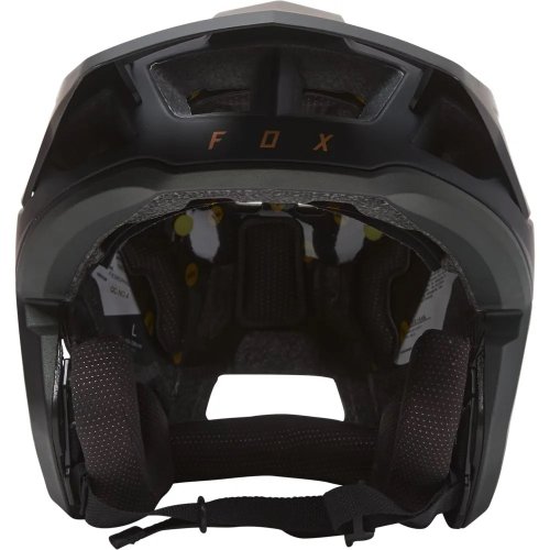 Capacete Fox Bike Dropframe Pro Sideswipe Preto/Dourado Mips