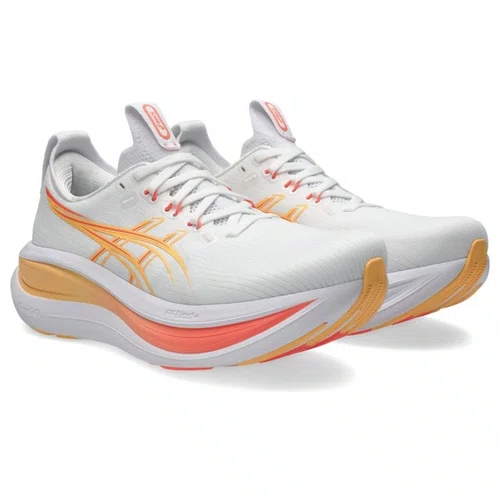 Tênis ASICS GEL Nimbus 28 Feminino Branco e Laranja