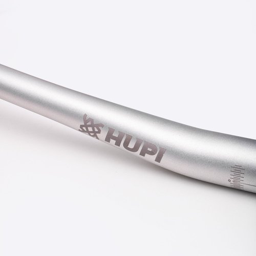 Guidão Bike Hupi Strip Prata Rise 20 31.8mm 800mm Alumínio