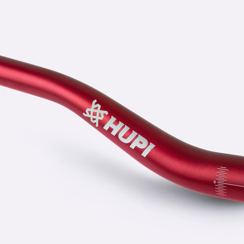 Guidão HUPI PUB Rise 40 31,8mm 800mm Vermelho