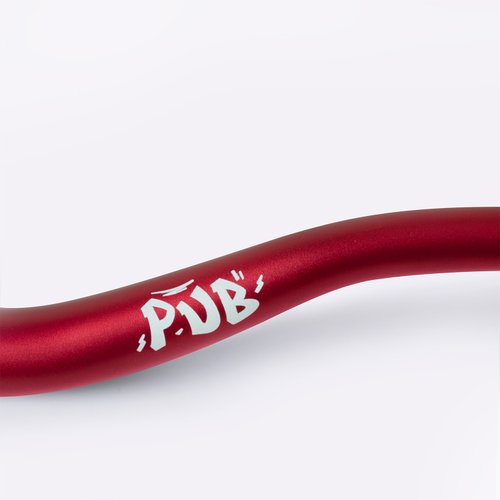 Guidão HUPI PUB Rise 40 31,8mm 800mm Vermelho
