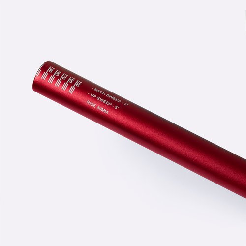 Guidão HUPI PUB Rise 40 31,8mm 800mm Vermelho