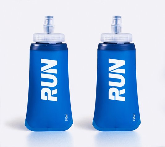 Kit 02 Garrafas Dobrável para Corrida RUN Soft Flask 250ML