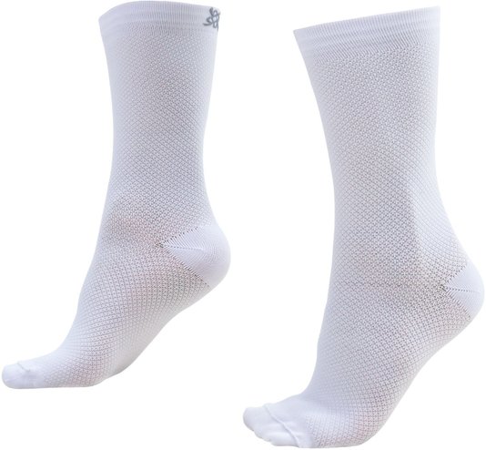 Kit 02 Pares Meia Corrida Ciclismo Hupi Carbono Branco
