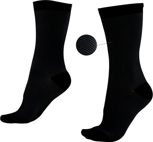 Kit 02 Pares Meia Corrida Ciclismo Hupi Carbono Preto
