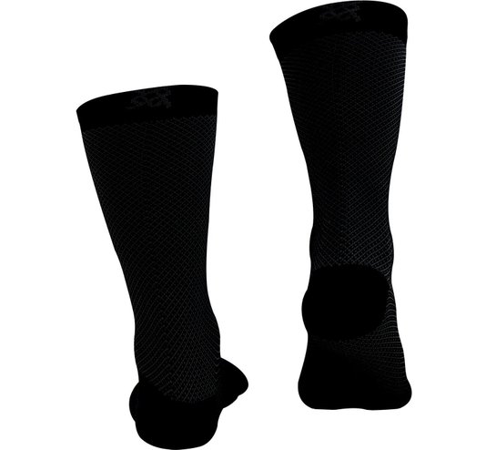 Kit 02 Pares Meia Corrida Ciclismo Hupi Carbono Preto
