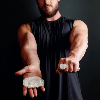 Luva de Musculação e Academia Octo Max Grip Fiber Clear