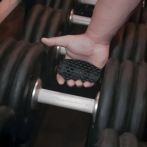 Luva de Musculação e Academia Octo Max Grip Fiber Preto