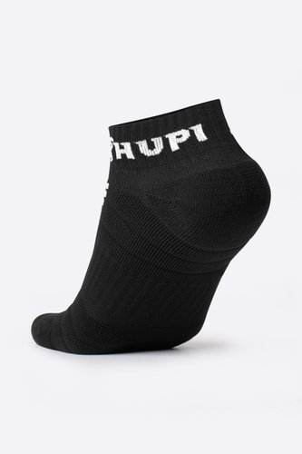 Meia Curta para Corrida HUPI Running Pro Preto e Branco