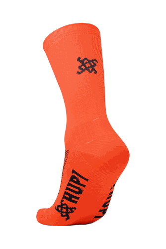 Meia de Corrida Ciclismo HUPI Lisa Laranja Neon 36-42