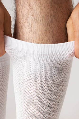 Meia de Corrida e Ciclismo HUPI Carbono Branco