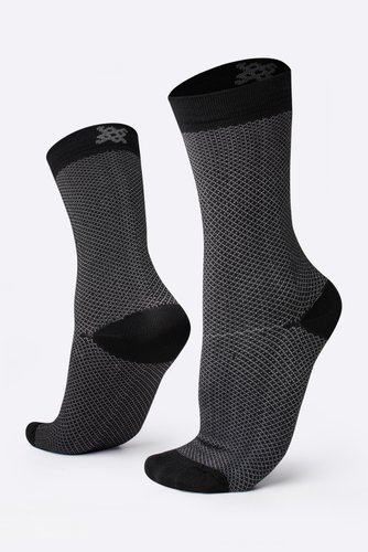 Meia de Corrida e Ciclismo HUPI Carbono Preto