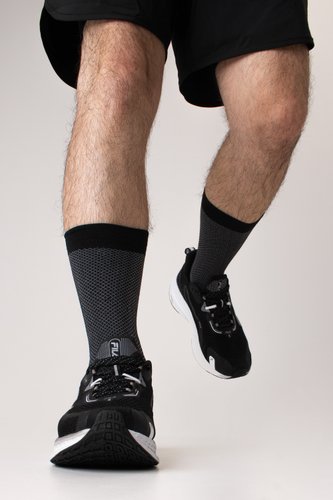 Meia de Corrida e Ciclismo HUPI Carbono Preto