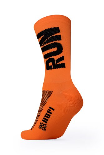 Meia de Corrida HUPI RUN Laranja Neon