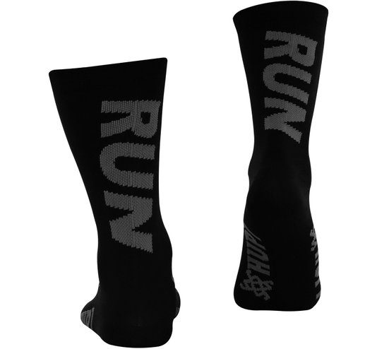 Meia de Corrida HUPI RUN Preto e Cinza