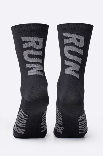 Meia de Corrida HUPI RUN Preto e Cinza