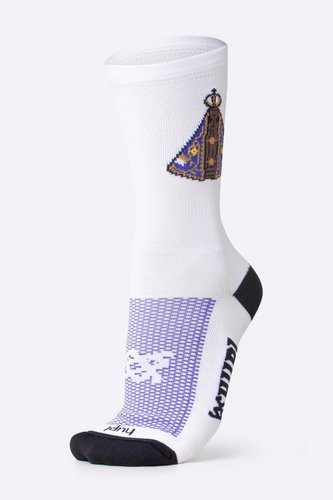 Meia Esportiva HUPI Nossa Senhora Aparecida Branco
