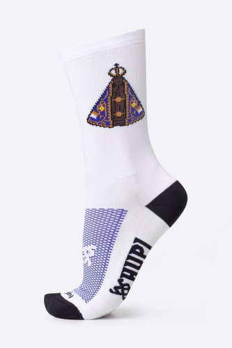Meia Esportiva HUPI Nossa Senhora Aparecida Branco