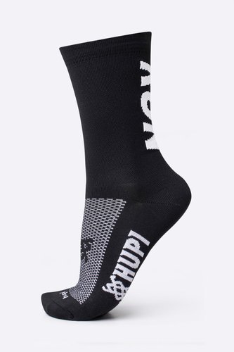 Meia HUPI RUN RUN Preto/Branco