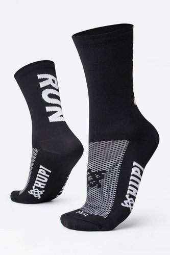 Meia HUPI RUN RUN Preto/Branco