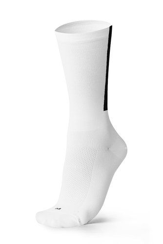 Meia Para Ciclismo MTB B.V. Cano Médio Unissex Branco e Preto
