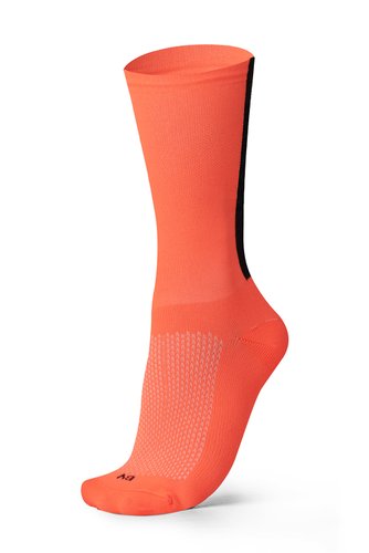 Meia Para Ciclismo MTB B.V. Cano Médio Unissex Laranja Neon