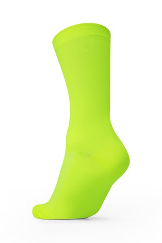 Meia Para Corrida Ciclismo Esportiva B.V. Cano Médio Unissex Lisa Amarelo Neon