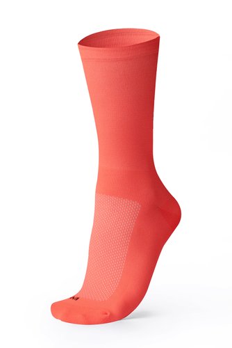 Meia Para Corrida Ciclismo Esportiva B.V. Cano Médio Unissex Lisa Laranja Neon