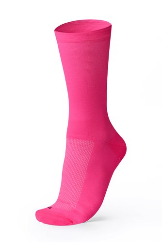 Meia Para Corrida Ciclismo Esportiva B.V. Cano Médio Unissex Lisa Rosa Neon