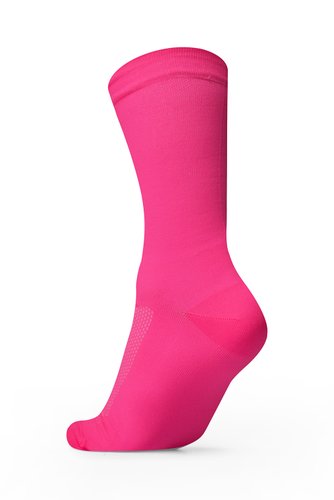 Meia Para Corrida Ciclismo Esportiva B.V. Cano Médio Unissex Lisa Rosa Neon