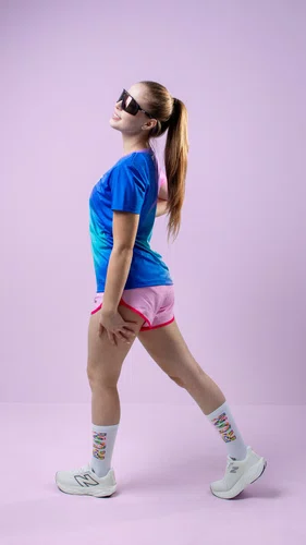 Meia para Corrida HUPI Run Colors Branca Cano Médio
