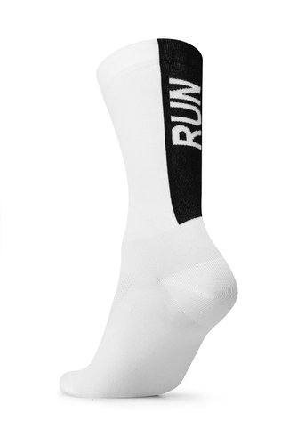 Meia Para Corrida Running Run B.V. Cano Médio Unissex Branco