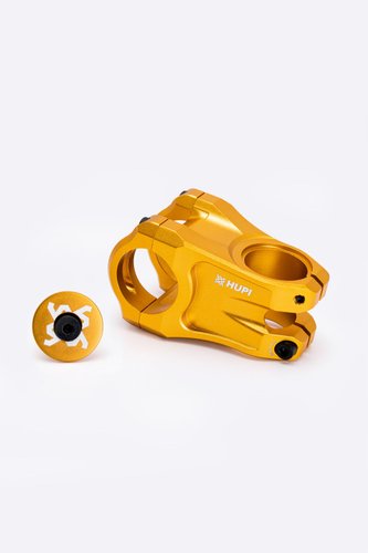 Mesa Avanço Suporte Guidão Hupi Strip 31.8mm 50mm Dourado