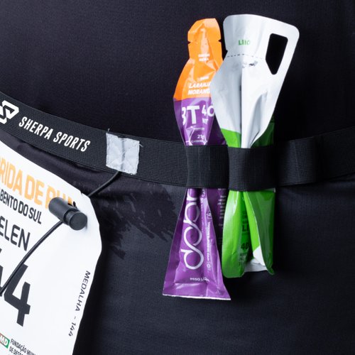 Cinto de Corrida Porta Número Sherpa Com Alça para Gel