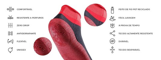 Sapatilha Antiderrapante Multisports Fiber Knit All Gray