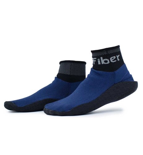 Sapatilha Antiderrapante Multisports Fiber Knit Azul e Preta