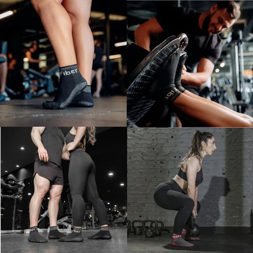 Sapatilha Fiber Multisports Cinza e Preto