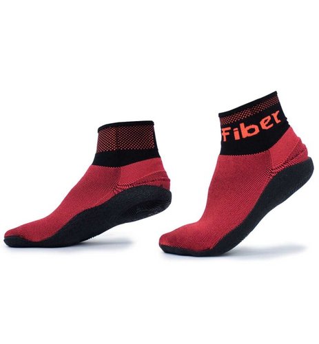 Sapatilha Fiber Multisports Coral e Preto