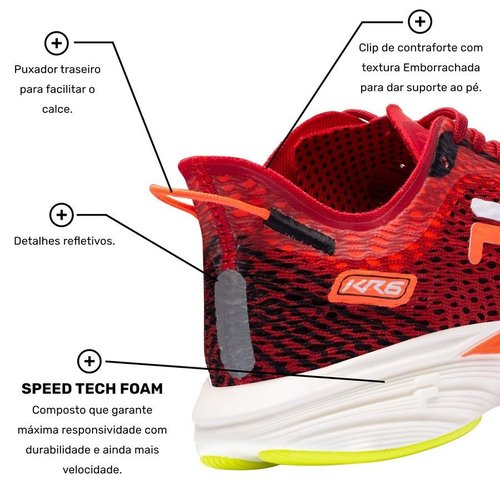 Tênis Fila Kr6 Feminino Vermelho