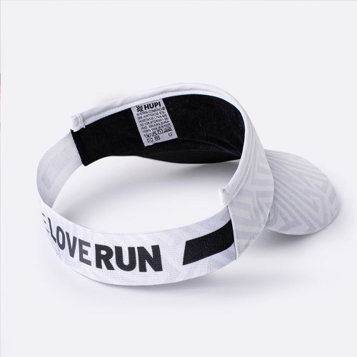Viseira Para Corrida HUPI Live Love Run Branca