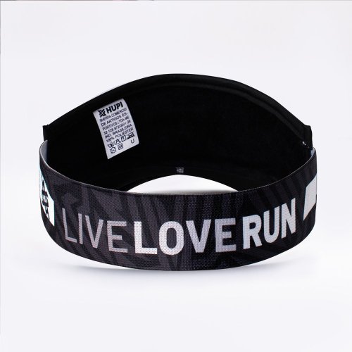Viseira Para Corrida HUPI Live Love Run Preta