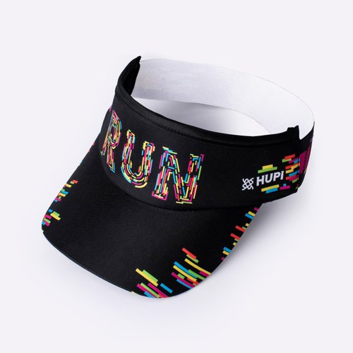 Viseira Para Corrida HUPI Run Colors Preta